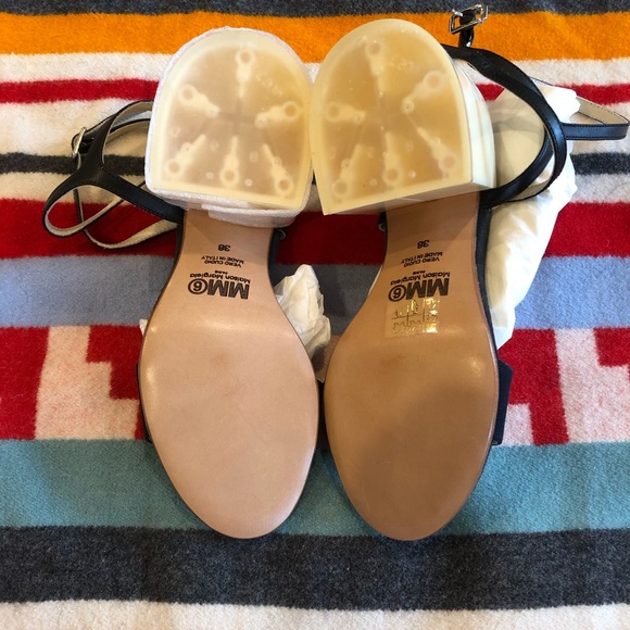 Mm6 calfskin and canvas sandals, NWT, sz 38 - Picture 6 of 11